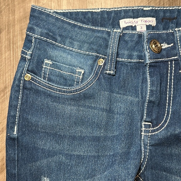 Buccho Fallaci Skinny Frayed Fringe Hem Jeans - 3 - Picture 7 of 9